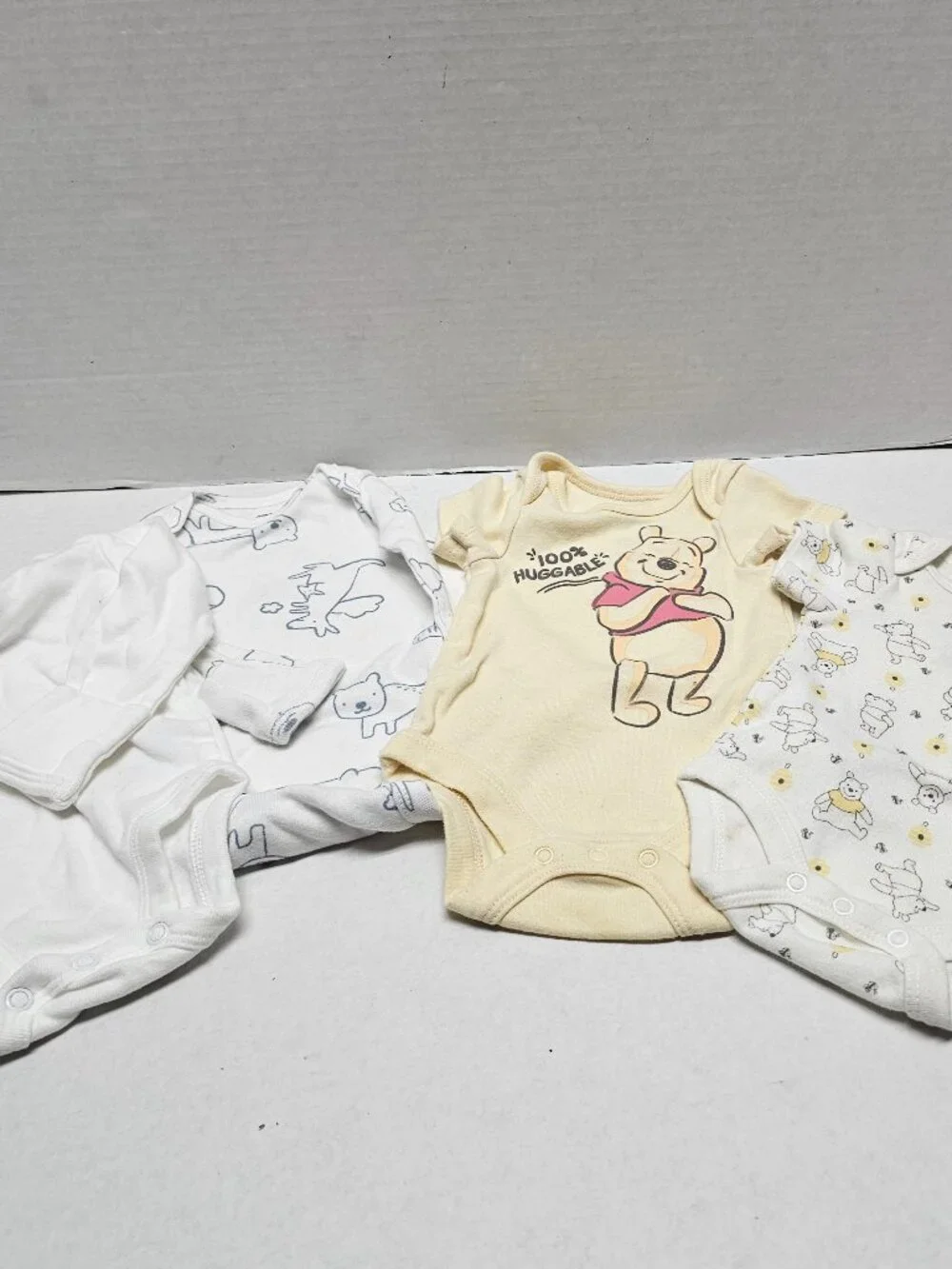 4 Carters lot Bundle One 1 Piece Newborn Preemie NB Disney Baby Winnie The Pooh